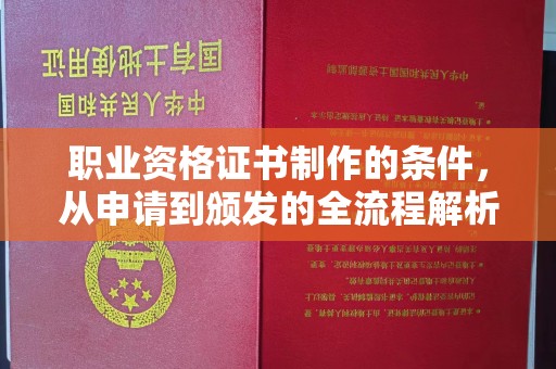 桂平职业资格证书制作的条件，从申请到颁发的全流程解析
